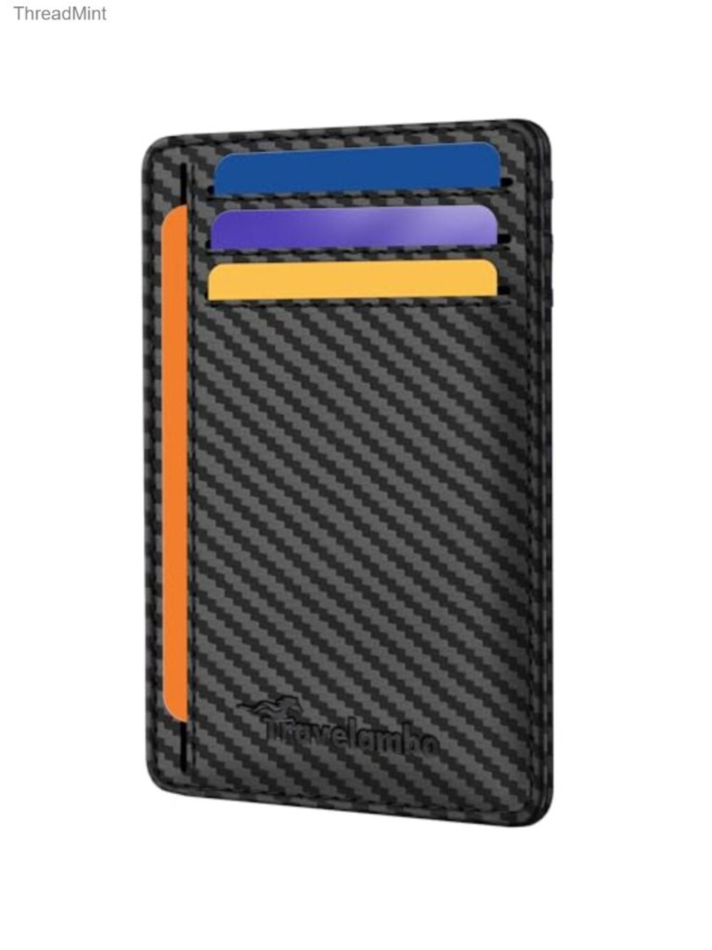 Slim Minimalist Faux Leather RFID Blocking Card Holder Wallet
